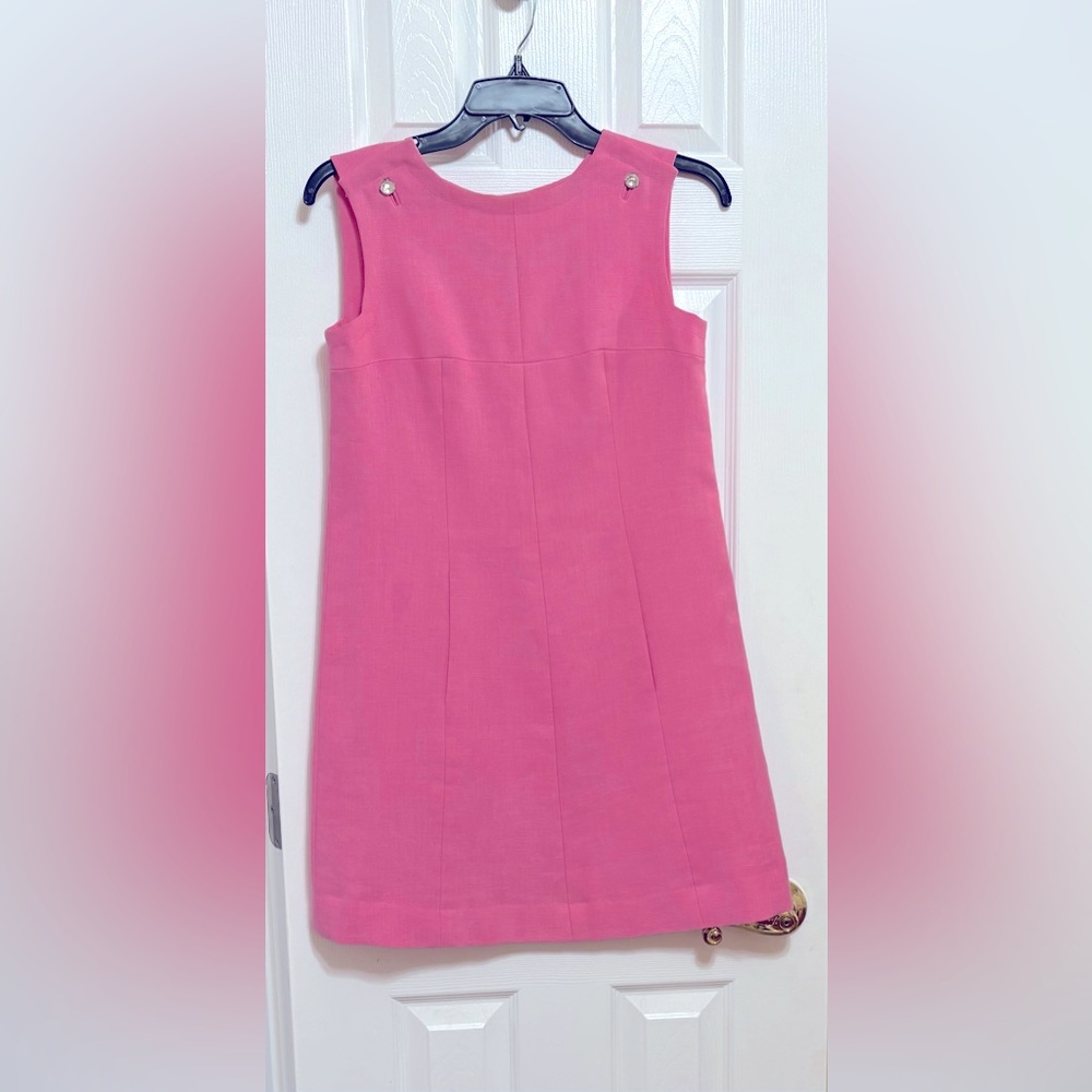 Vintage Jerry Silverman elegant pink linen sheath